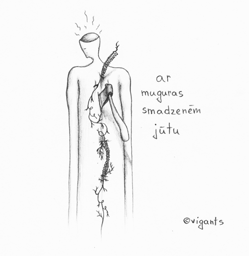 ar muguras smadzenēm jūtu.. (c) vigants