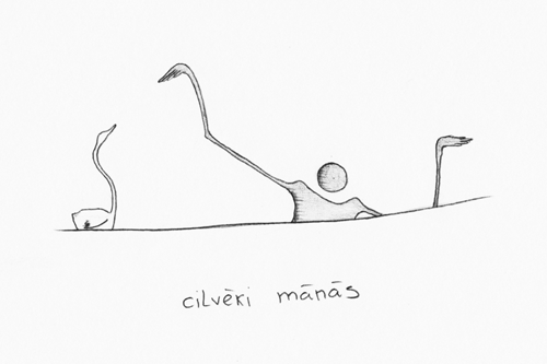 cilvēki mānās