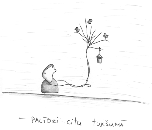 Palīdzi citu tukšumā