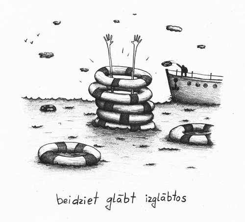 beidziet glābt izglābtos